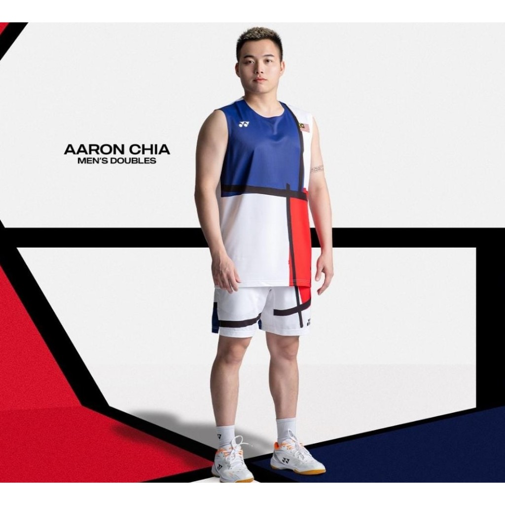 Kaos Jersey Badminton Tim Nasional Malaysia Olimpiade 2024 Bulu Tangkis, Premium Quality