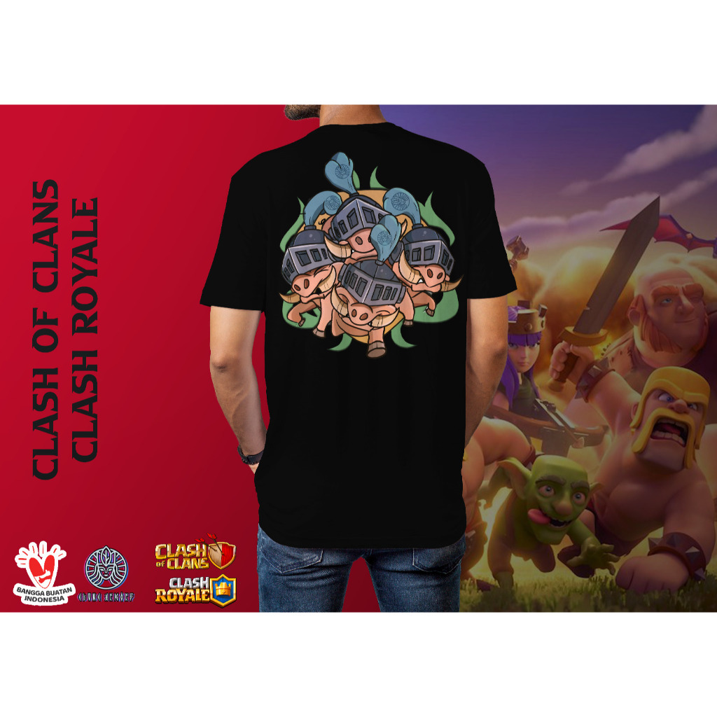 Kaos Baju Clash of Clans Clash Royale Royal Hog