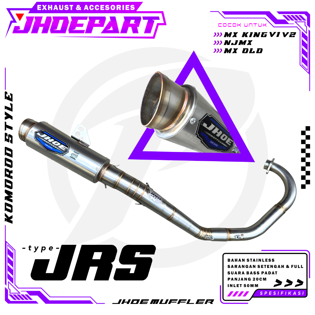 Knalpot MX king  NJMX MX OLD Roadrace Original Jhoe Muffler TYPE JRS