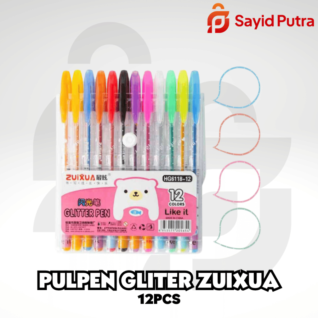 

BOLPEN GLITTER ZUIXUA / 12pcs
