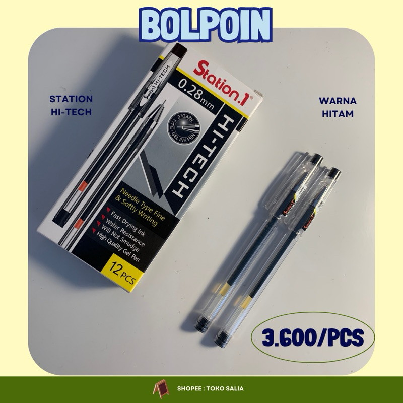 

bolpoin / pulpen hi-tech station 0.28 mm (hitam)