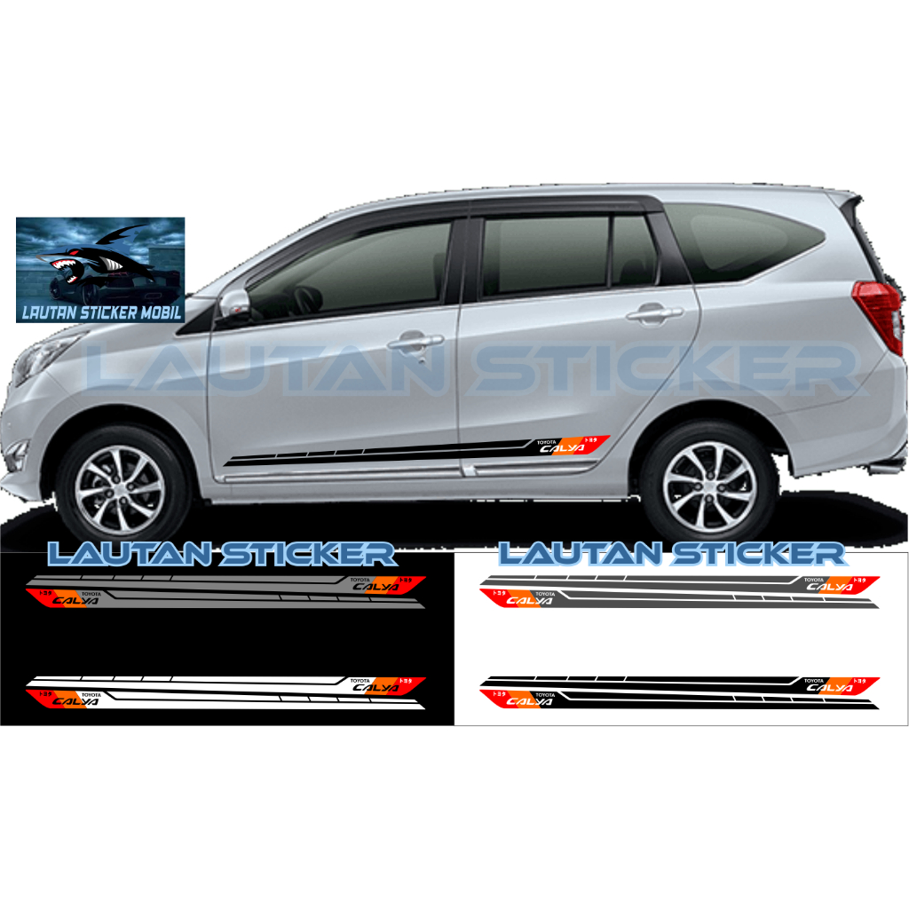 cutting stiker mobil toyota calya  stiker list mobil calya