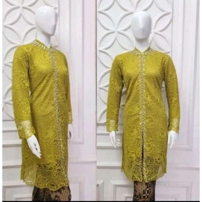 Kebaya Zhafira 1 Brukat Tunik Payet/Kebaya Abaya/Kebaya Busui/Kebaya Modern