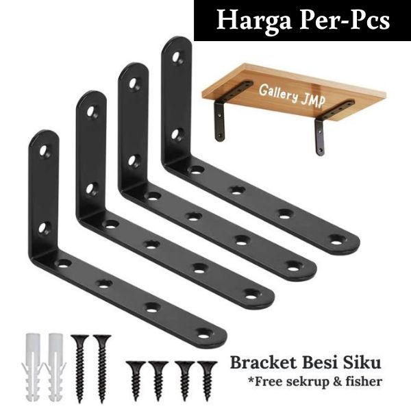 Siku Rak Dinding Besi L Rak Penyangga Bracket Ambalan Siku Breket KUAT