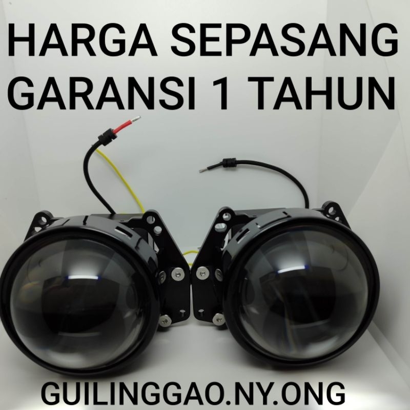 BILED PROJECTOR 3 INCI HEADLAMP MOBIL ATAU MOTOR. SUPER SANGAT TERANG DAN TEMBUS HUJAN DIJAMIN.