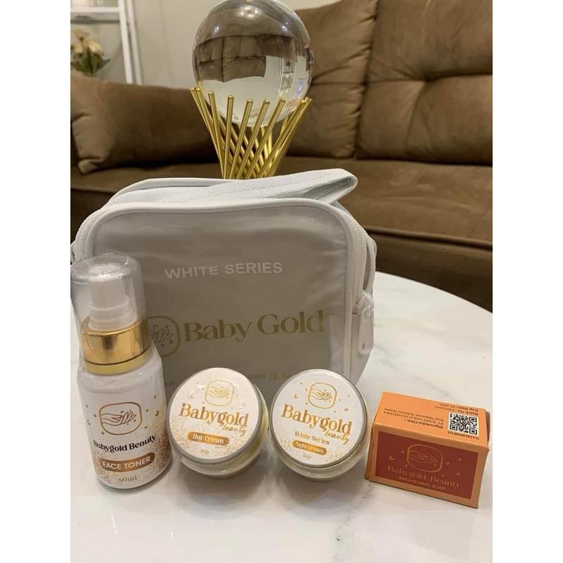 PAKET WHITE SERIES / FLEK - Cream Baby Gold