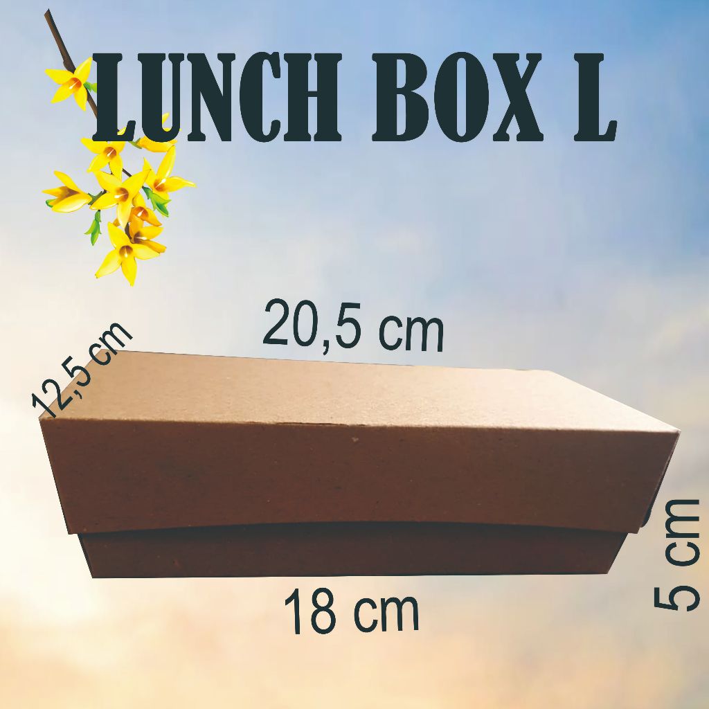

Lunch Box L laminasi isi 100 Dus Kraft/Kotak/Box Nasi Kue Roti
