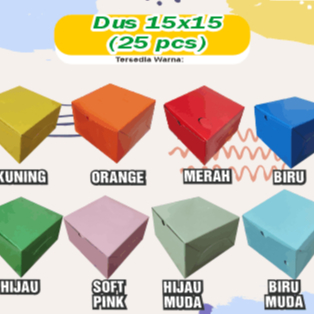 Dus Snack Warna Dus Kue 15x15 Snack Hajatan Warna Snack isi 25pcs hemat berkualitas