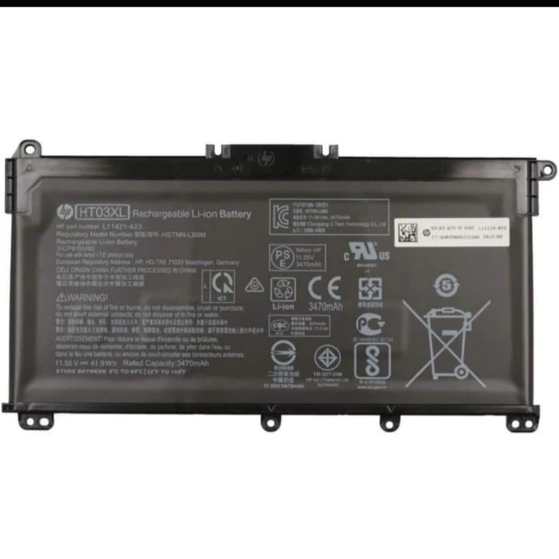 Baterai Laptop HP 14S 14s-CF2075TU, 14s-CF2076TU 14s-CF2516TU HT03XL