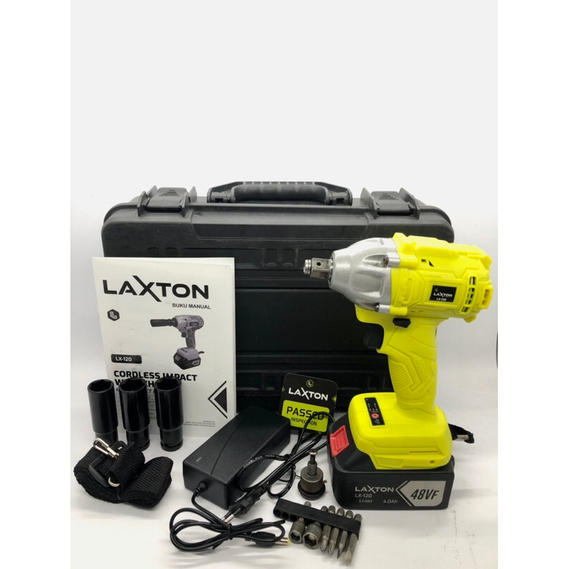 impact wrench LAXTON LX 120 Mesin pembuka baut ban roda impact wrench brushless cordless baterai
