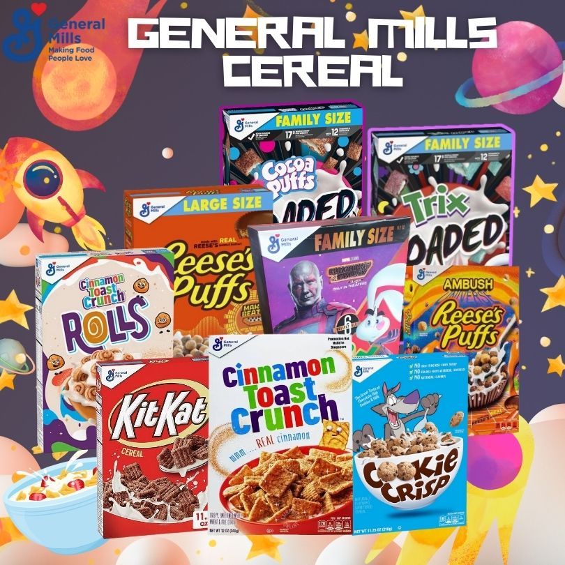 

Sereal Reese's Trix Silly Rabbit Cinnamon Toast Crunch Kitkat General Mills Cereal Gandum Jagung Kukis Import 1 Pak