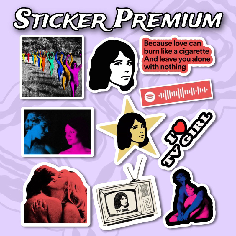 

Sticker TV Girl Pack isi 10 pcs vinyl waterproof