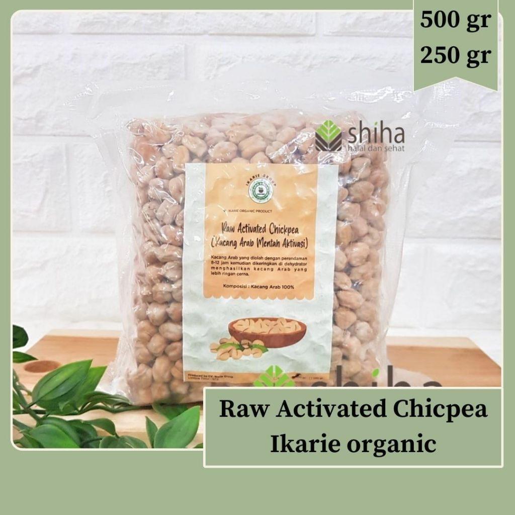 

Raw Activated Chickpea 500gr - Ikarie Organic | Kacang Arab Mentah Aktivasi - Warung Shiha