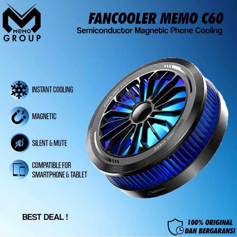 FAN COOLER MEMO C60 MAGNETIC FAN PHONE PENDINGIN HP