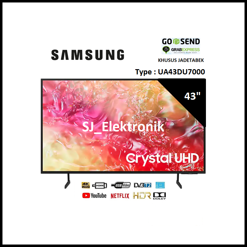 Samsung 43DU7000 - LED TV 43 Inch UA43DU7000 Crystal UHD DU7000 4K Smart TV