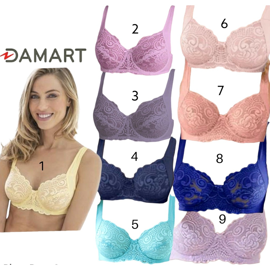 Bra Damart/Tori nonpad cup lace 13 color