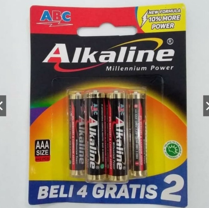 

BATERAI ALKALINE A2 A3 ISI 6 KODE E6P9