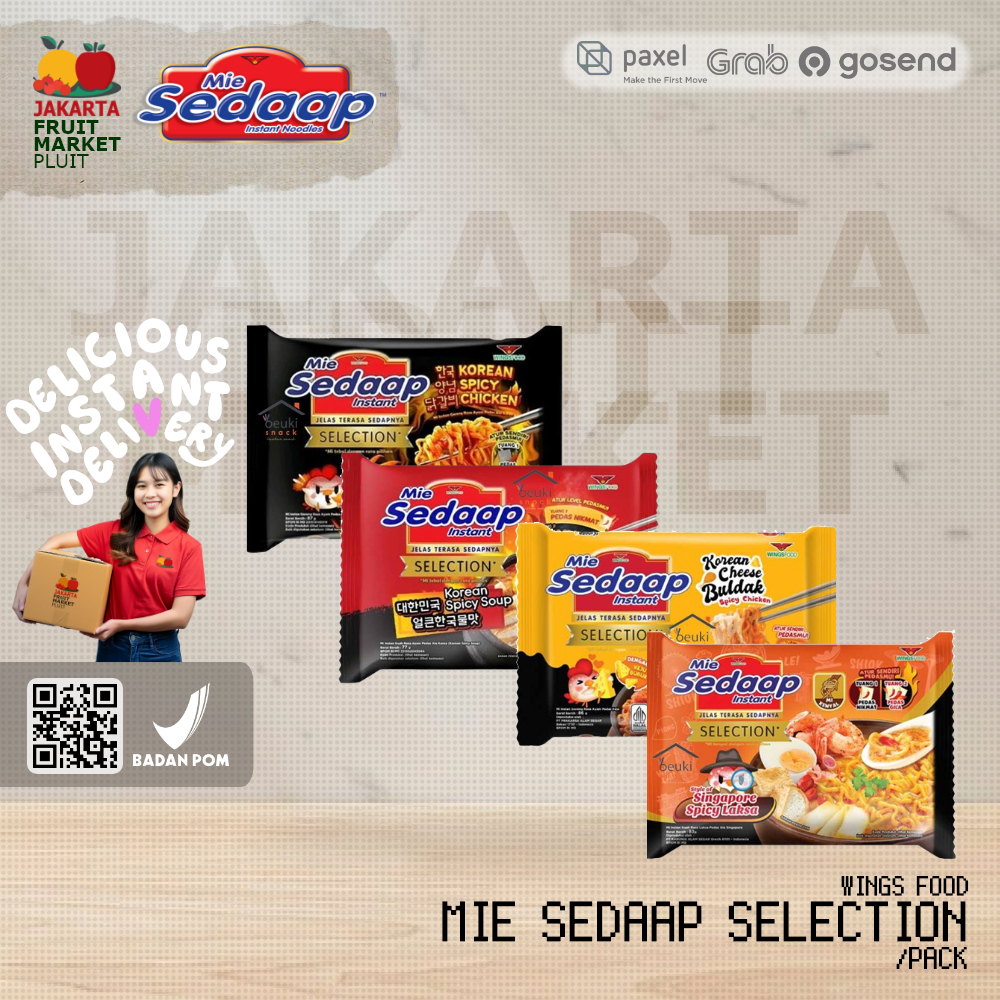 

MIE SEDAAP SELECTION INSTANT NOODLE ALL variant / korean spicy chicken soup cheese buldak singapore laksa mi sedap instan