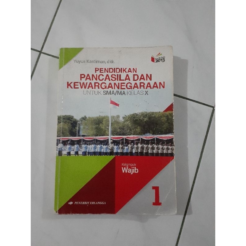 buku ppkn sma kelas 10 erlangga bekas