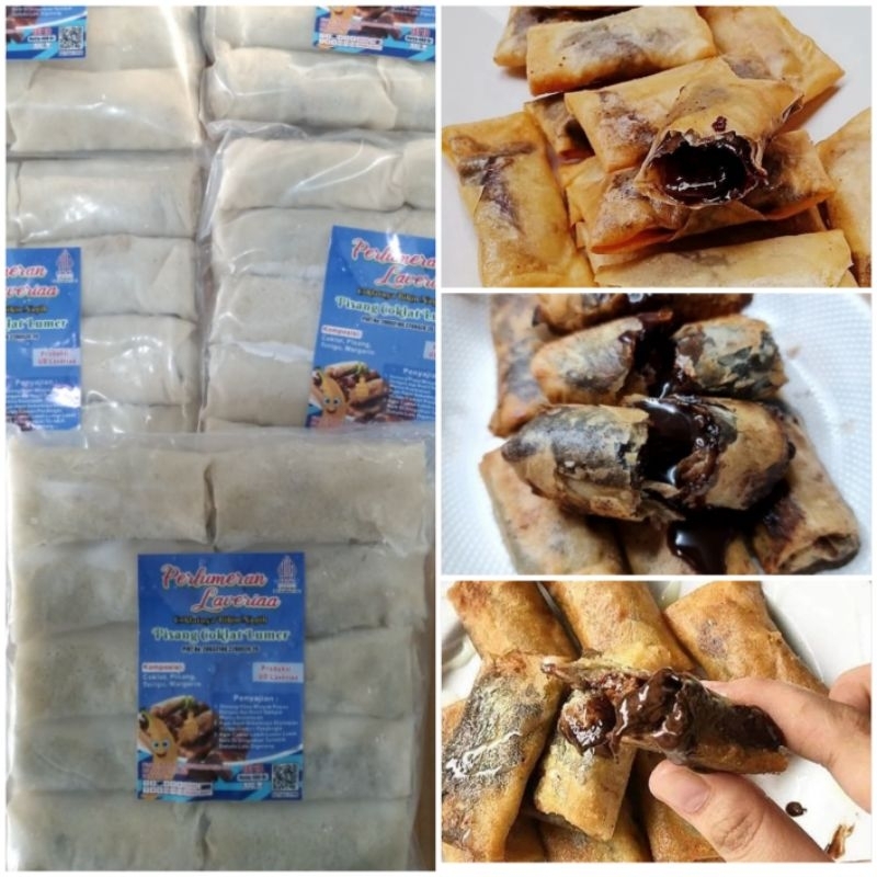 

Piscok Lumer Frozen / Laveria Pisang Cokelat Lumer Frozen / Pisang Coklat Lumer | Isi 10 pcs