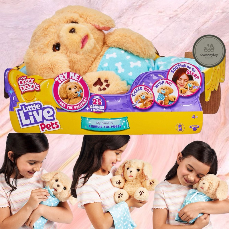 Little Live Pets - COZY DOZY S3 CHARLIE THE PUPY 26388 / Mainan Boneka Anak / Mainan Bineka Interakt