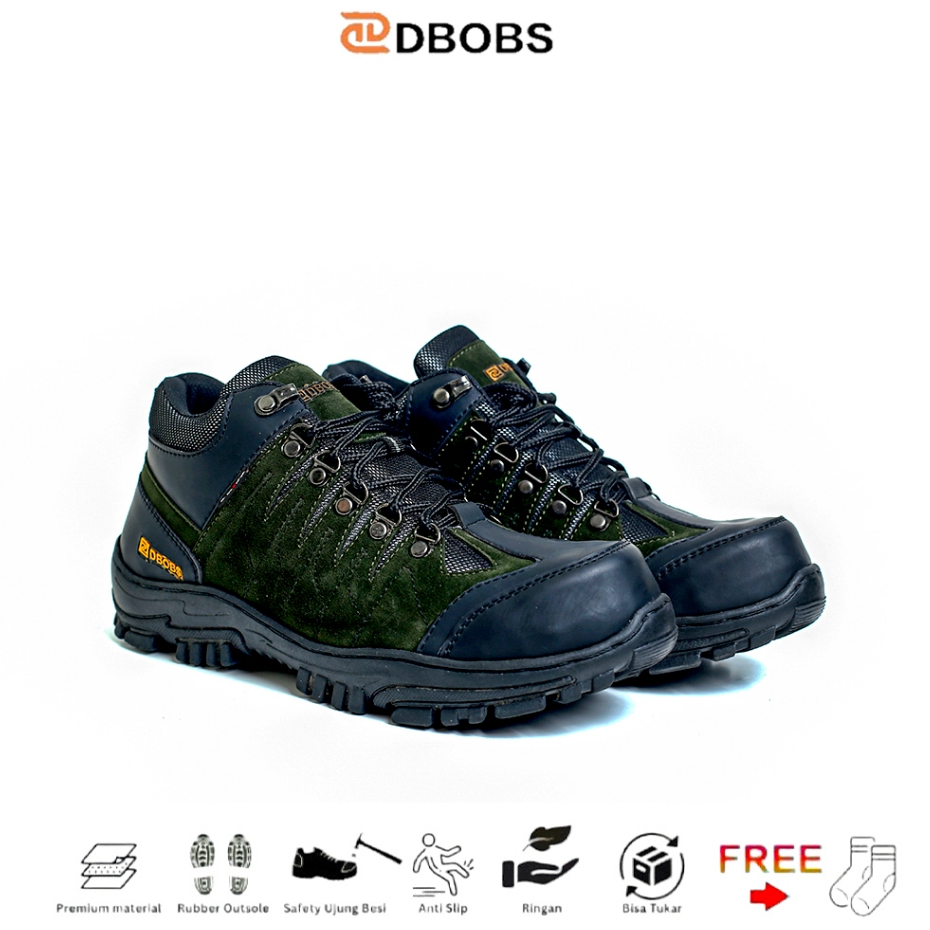 Dbobs Sepatu Safety Boots High Premium Quality Dbobs Clover Pendek Hijau Anti Licin comportable and 