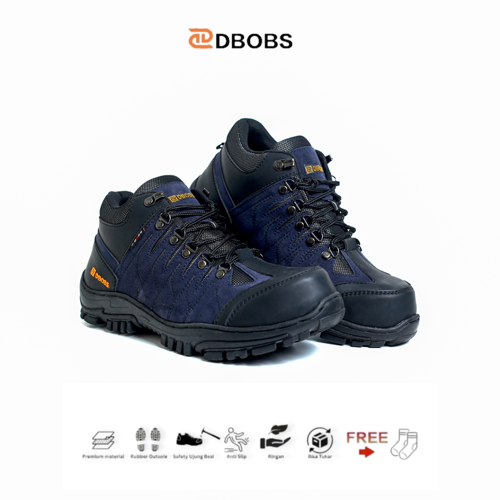 Dbobs Sepatu Safety Boots High Premium Quality Dbobs Clover Pendek Nevy Anti Licin comportable and c