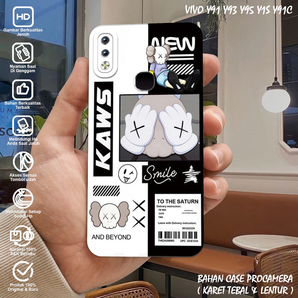 Case Vivo Y91 Y93 Y95 Y1S Y91C - Casing Hp Vivo Y91 Y93 Y95 Y1S Y91C - Softcase Vivo Motif (BRANDED)