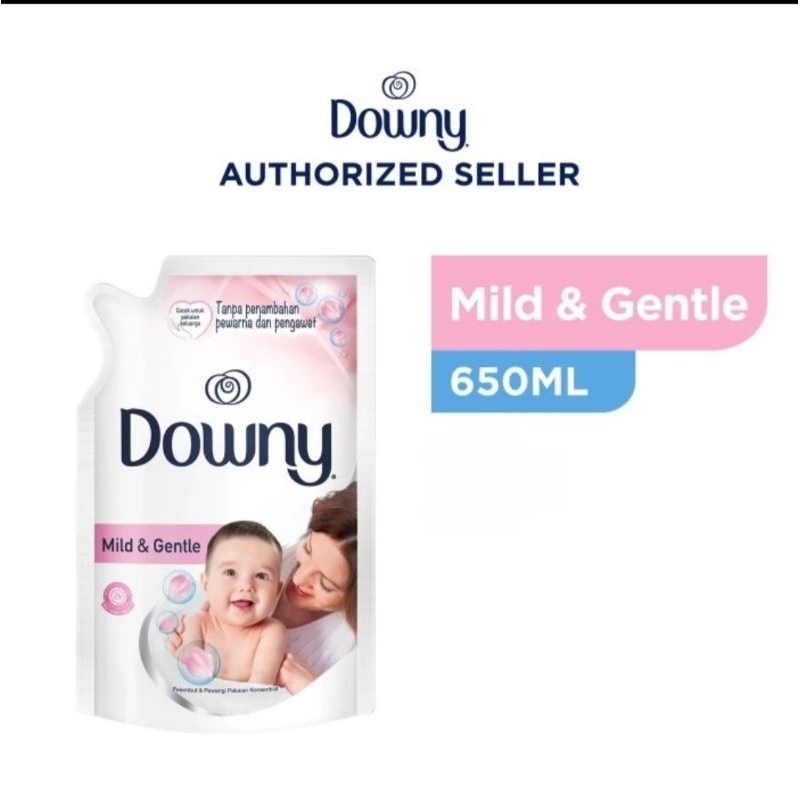 Downy Pelembut & Pewangi Pakaian Mild & Gentle for Baby Refill 650 ml