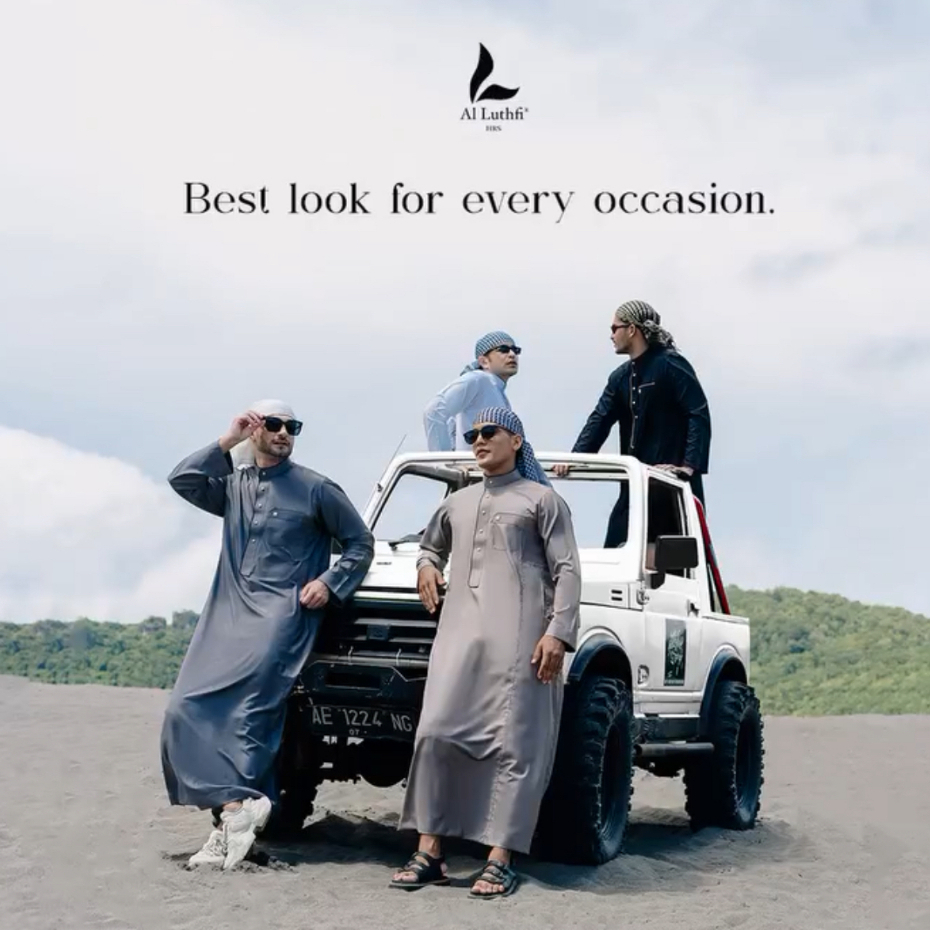Gamis/Jubah Al Luthfi/ Original Al-Luthfi Syar'i PREMIUM / Export Saudi