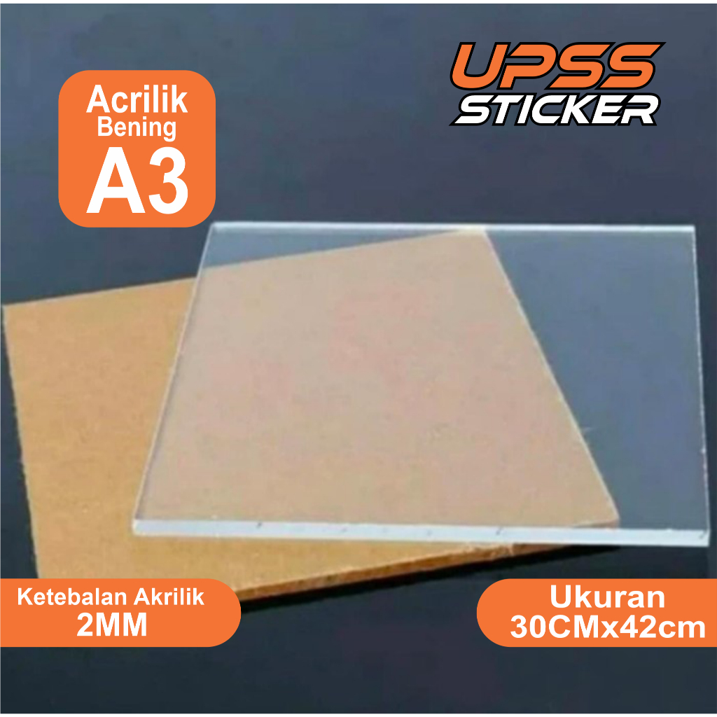 

AKRILIK lembaran 2mm A3 / Akrilik bening / Astari / Acrylic