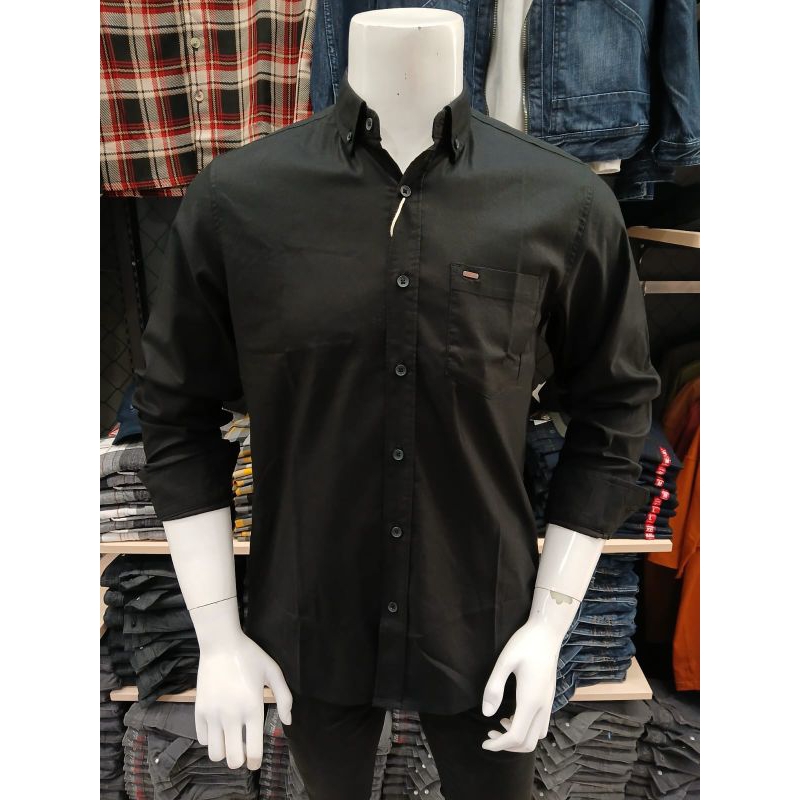 KEMEJA PRIA CARDINAL CASUAL SLIMFIT HITAM