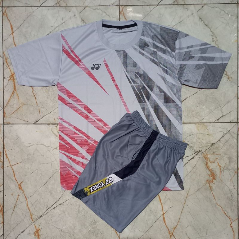 Setelan baju olahraga badminton pria dewasa