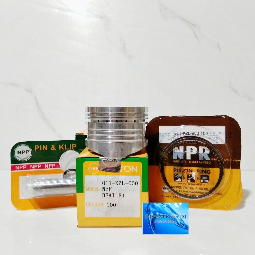 Pistonkit/piston kit+BEAT FI STATER KASAR(KZL)OVER SIZE (STD,50,100) DI JAMIN 100% ORI/ASLI DARI NPP