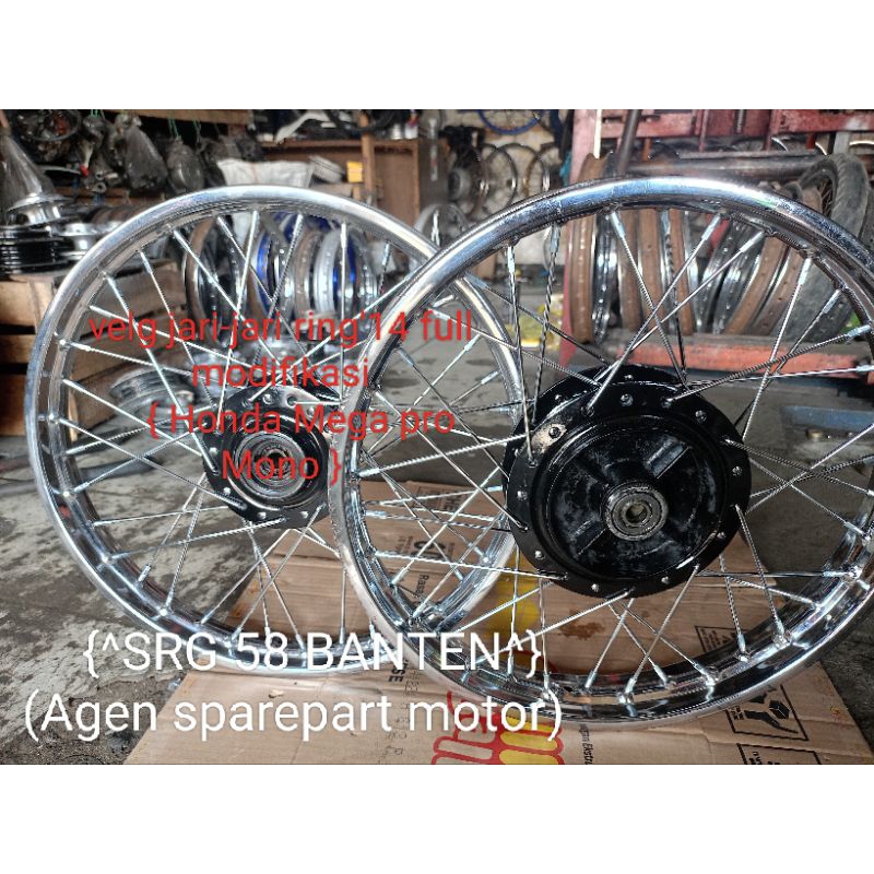 velg jari-jari 1set (D^B) ring'14 model Strail Mini Megapro mono { second berkualitas}