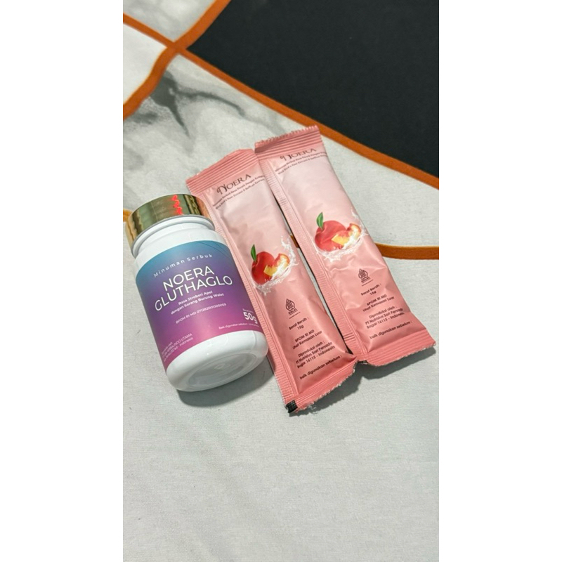 Preloved Noera Gluthaglo Free Collagen Noera Drink Peach Original 100% Termurah