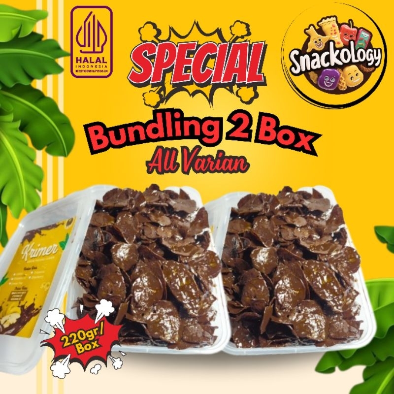

SPESIAL BUNDLING | Keripik Pisang Lumer | Snackology | 1 Box + 1 Box | All Varian