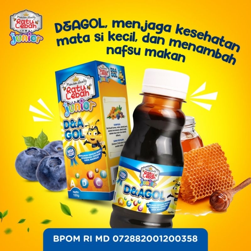 

Madu Anak Ratu Lebah Junior D&AGOL Isi 100 ml Memelihara daya tahan tubuh Mencerdaskan otak