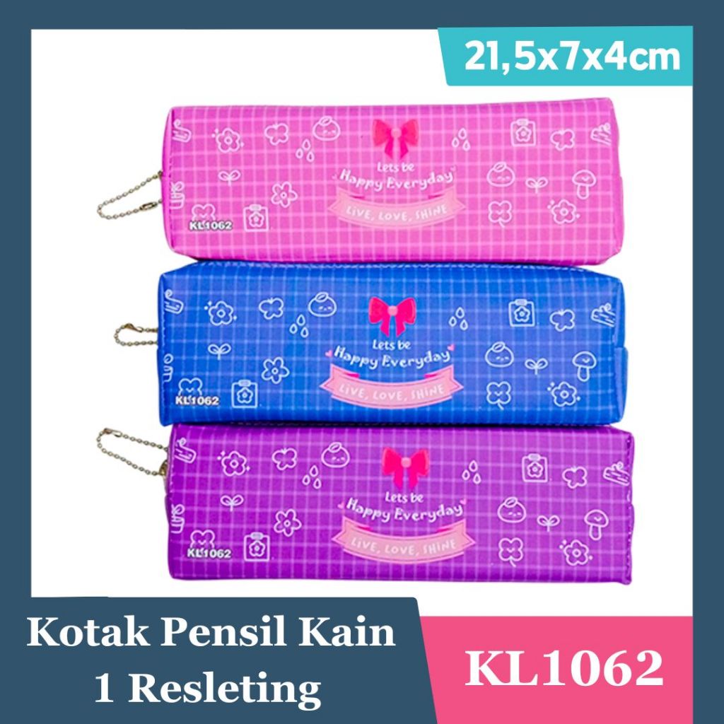 

Pencil Case KL1062 Happy Everyday (1 Resleting)