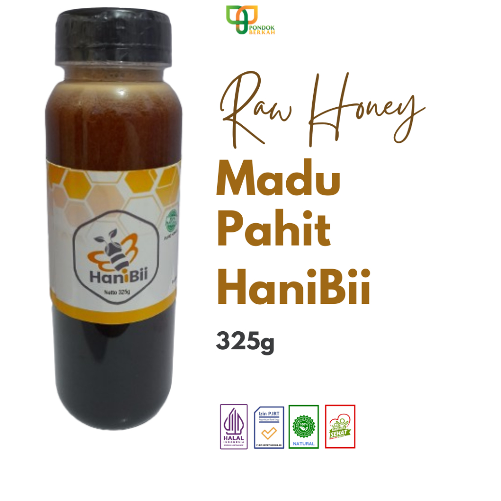 

Madu Murni Asli Pahit Netto 325 Gr HaniBii Atasi Kolesterol Asam Urat Lulus Uji Lab