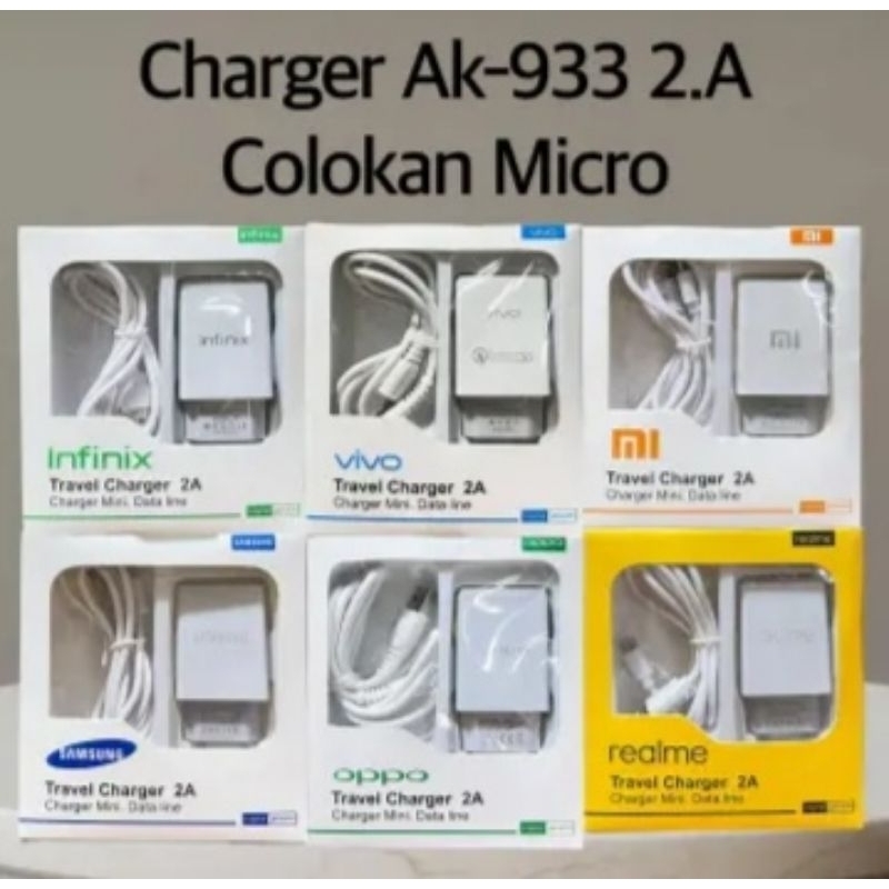 djaya TRAVEL CHARGER TC MINI BRAND AK-933 ORI 99% 2A REAL KWALITAS BAGUS AK933