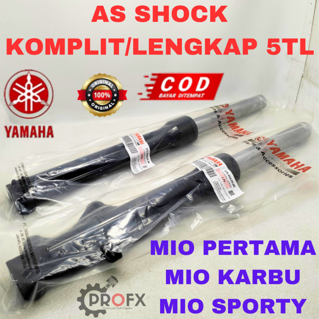 AS SHOCK TABUNG KOMPLIT 5TL YAMAHA MIO KARBU MIO SPORTY KUALITAS ORIGINAL ASLI YGP SOK BREAKER DEPAN