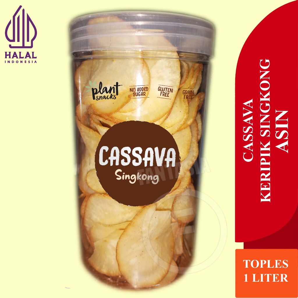 

CASSAVA SINGKONG KERIPIK KRISPY ASIN HOME MADE FRESH TOPLES 1 LITER FUN CORNER DENGAN PAKING AMAN