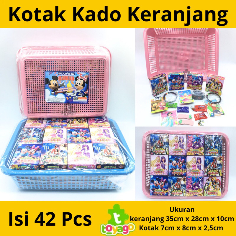 

Mainan Kotak Kado + Keranjang Isi 42 Pcs Grosir (booming banget @42 toyago toys)