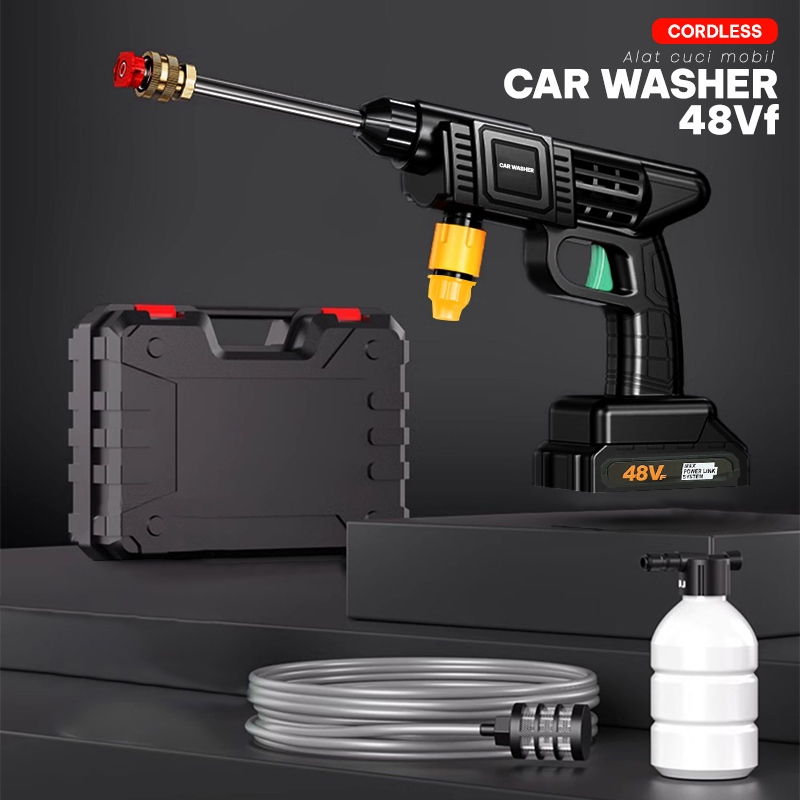 ALAT CUCI MOTOR MOBIL PORTABLE BERTEKANAN TINGGI ALAT JET AIR PORTABLE + 1 BATERAI SEMPROTAN AIR