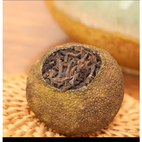 

Chinese tea qing gan pu er cha Teh Phu er kulit jeruk 普洱茶 Phu er Tea Orange citrus bulat 13gr