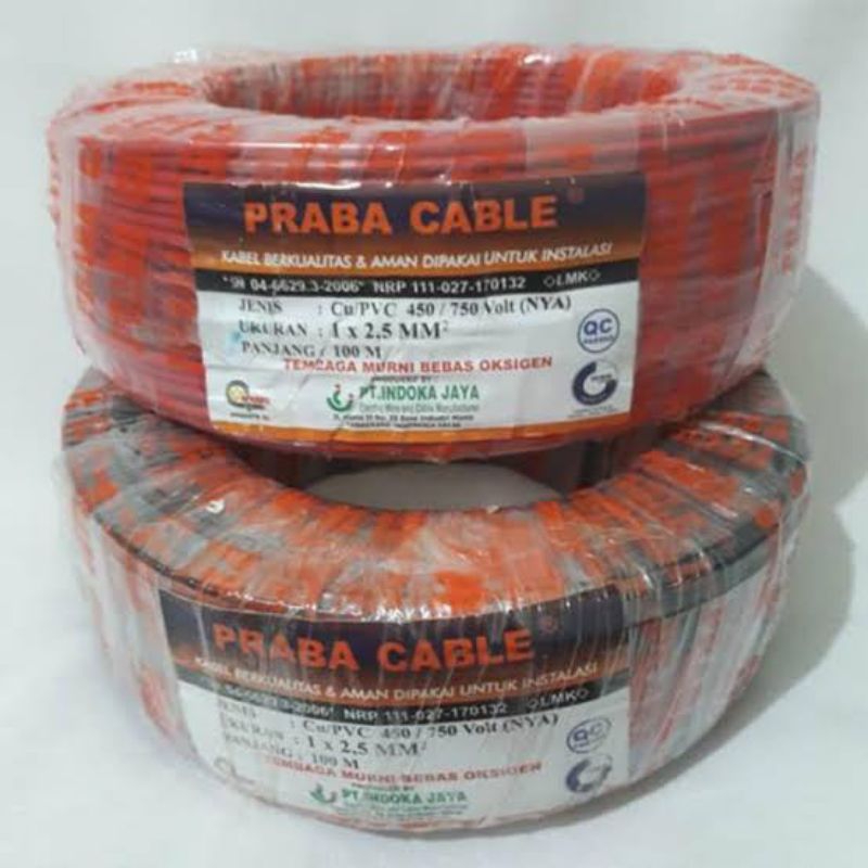 Kabel NYA Praba 2.5 panjang 50 meter