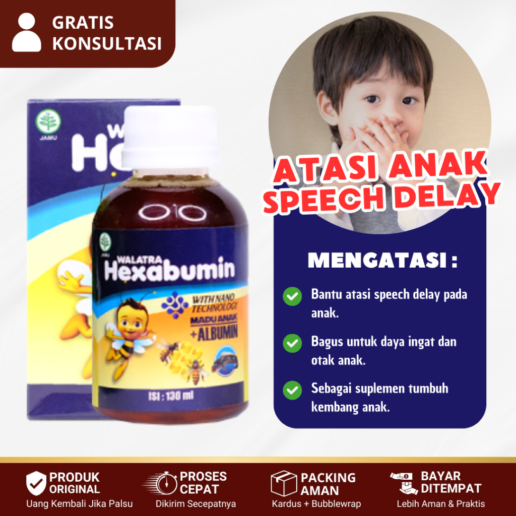 Obat Anak Terlambat Bicara, Speech Delay, Vitamin Untuk Anak Telat Bicara - Walatra Hexabumin