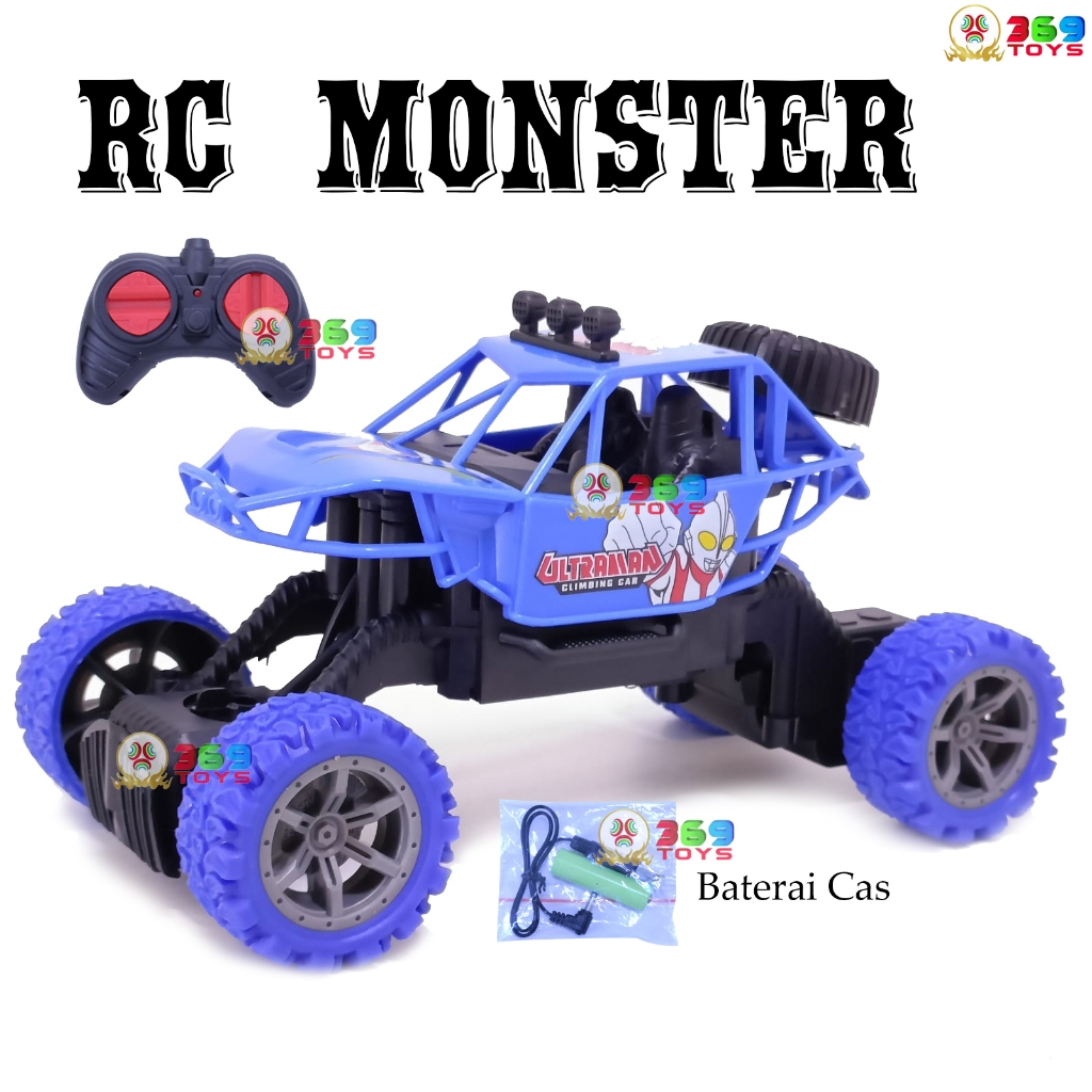 RC MONSTER CLIMBING OFF ROAD SKALA 1:20 BAN KARET BATERAI CHARGE Remote Remote