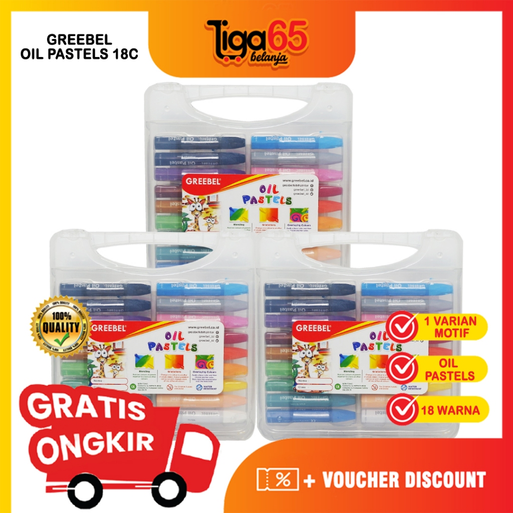 

tyvf GREEBEL Crayon 18 Warna / Crayon Oil Pastel 18 / Crayon GREEBEL (Kop18)